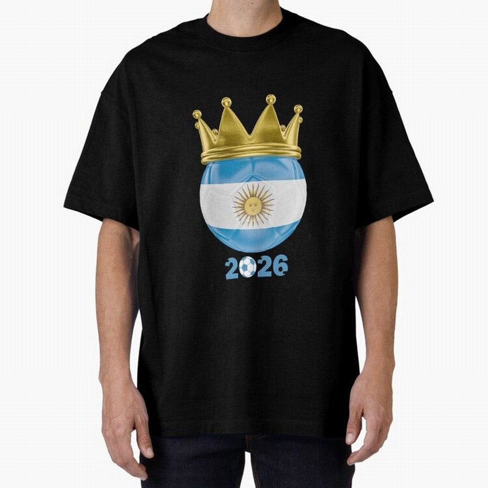 Argentina Football Champion Crown 2026 Classic T-Shirt Embrace FIFA World Cup 2026 Group Stage with Cristiano Ronaldo, Haaland and CR7, Spain and Netherlands Energy, Soccer Culture, Superstar Moments, National Team Dreams and Competitive Fire;