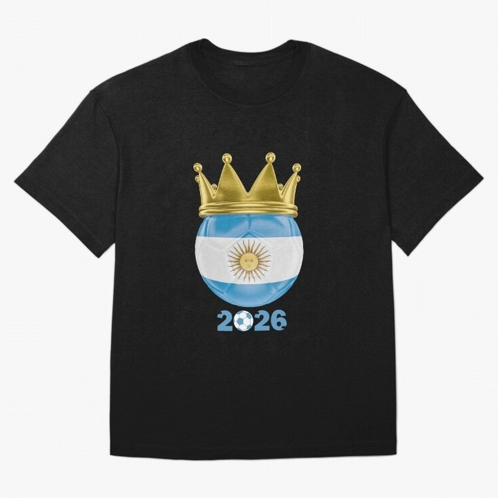 Argentina Football Champion Crown 2026 Classic T-Shirt Embrace FIFA World Cup 2026 Group Stage with Cristiano Ronaldo, Haaland and CR7, Spain and Netherlands Energy, Soccer Culture, Superstar Moments, National Team Dreams and Competitive Fire;