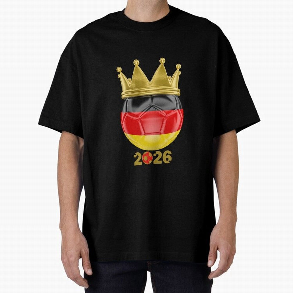 Germany Football Champion Crown 2026 Classic T-Shirt Represent the Passion of Global Football Passion for FIFA World Cup 2026 USA Canada Mexico, Capturing Neymar, Haaland and Cristiano Ronaldo, England, France and Netherlands, Goal Celebration