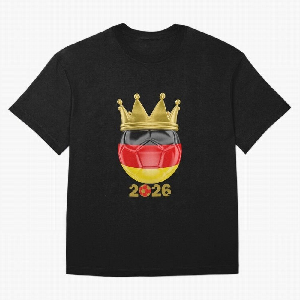 Germany Football Champion Crown 2026 Classic T-Shirt Represent the Passion of Global Football Passion for FIFA World Cup 2026 USA Canada Mexico, Capturing Neymar, Haaland and Cristiano Ronaldo, England, France and Netherlands, Goal Celebration