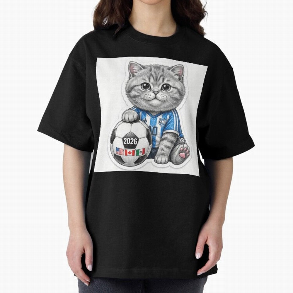 Cute Soccer Kitten #10 - FIFA 2026 World Cup Fan Art Classic T-Shirt Honor the Beautiful Game during FIFA World Cup 2026 for Fans of Messi and England, France and Netherlands, Bringing Sports Nostalgia, International Competition, Famous Players and