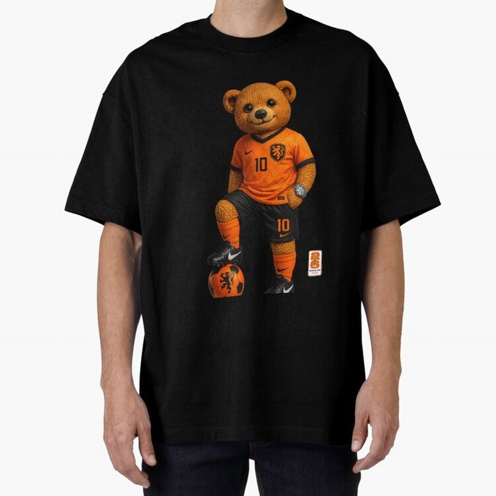 Netherlands Soccer Bear World Cup Teddy Bear Classic T-Shirt Upgrade FIFA World Cup 2026 Inspired by Neymar, France and Portugal Energy, Vintage Soccer Flavor, Modern Football Stars, National Flags and Final Night Emotion; Great for Supporters Who