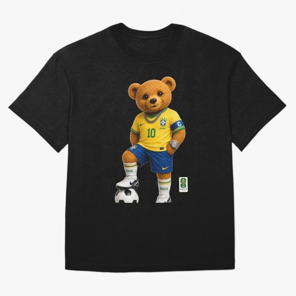 Brazil Soccer Bear World Cup Teddy Bear Classic T-Shirt Treasure FIFA World Cup 2026 for Fans of Neymar, Haaland and Cristiano Ronaldo and Spain and Netherlands, Bringing Championship Spirit, Famous Goals, Roaring Crowds and International Football
