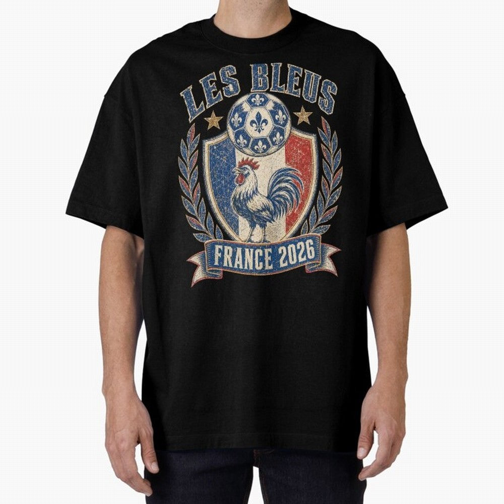 Les Bleus France 2026 World Cup Soccer T-Shirt Classic T-Shirt Embrace the FIFA World Cup 2026 Group Stage Journey through Haaland Highlights, France Pride, Retro Football Energy, Iconic Rivalries, Trophy Chase Drama and Stadium Atmosphere; Perfect