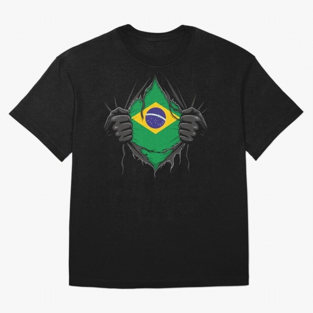 Brazil Flag - National Team Fans Classic T-Shirt Turn Up for Match Day Hype around FIFA World Cup 2026, CR7, Argentina, France and Brazil, Fan Favorite Moments, National Team Passion, Big Match Drama and Soccer History; Ideal for Football Dads,
