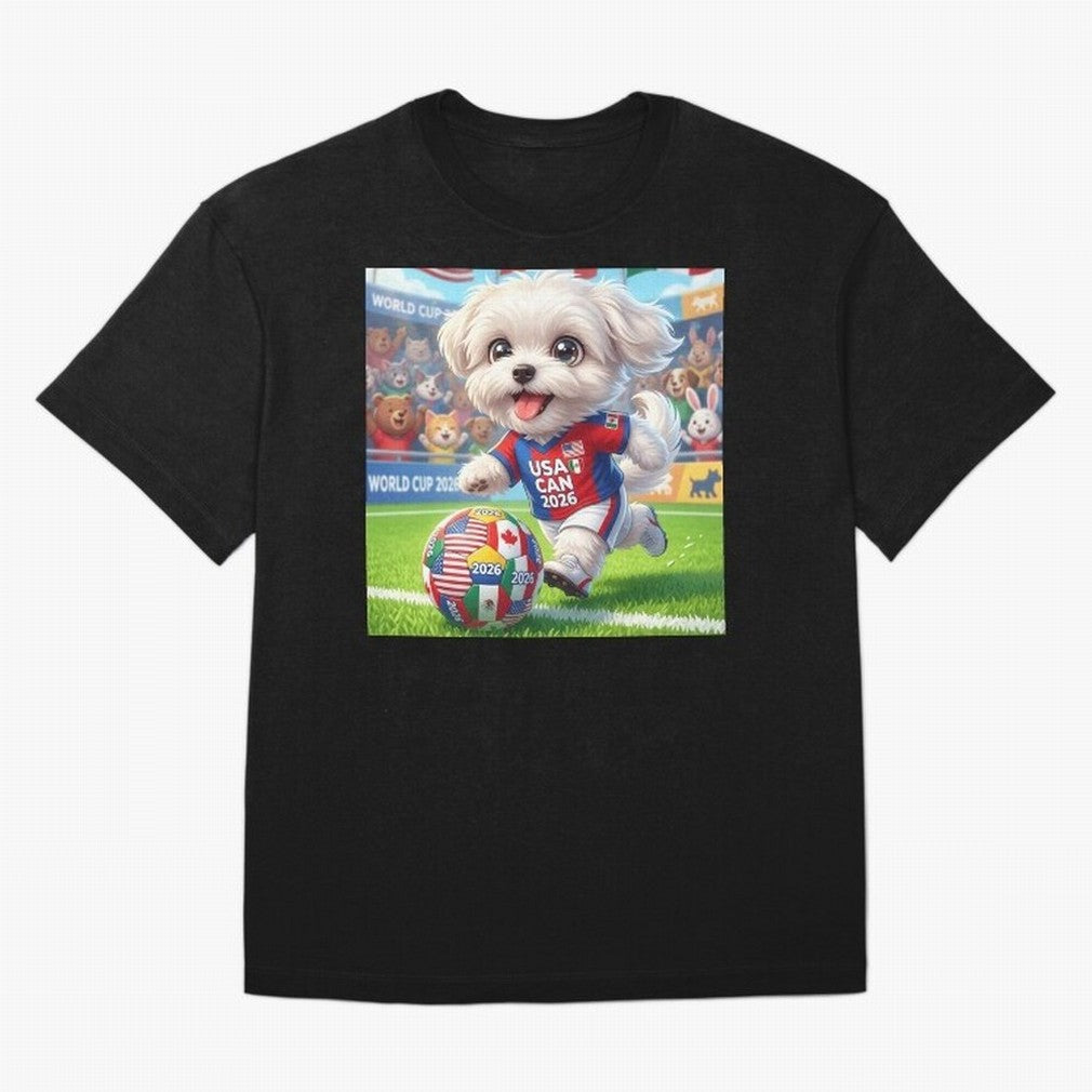 Cute Maltese Soccer Star - FIFA 2026 World Cup Edition Classic T-Shirt Celebrate the Magic of Match Day Hype around FIFA World Cup 2026, CR7 and Messi, Portugal, Spain and Germany, Retro Football Energy, Iconic Rivalries, Trophy Chase Drama and