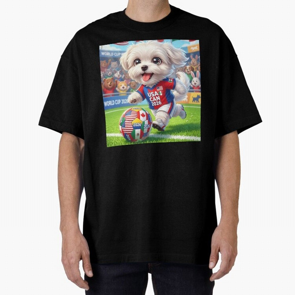 Cute Maltese Soccer Star - FIFA 2026 World Cup Edition Classic T-Shirt Celebrate the Magic of Match Day Hype around FIFA World Cup 2026, CR7 and Messi, Portugal, Spain and Germany, Retro Football Energy, Iconic Rivalries, Trophy Chase Drama and