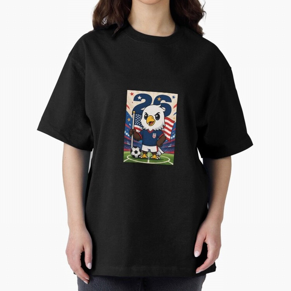 Patriotic Eagle Soccer USA Mascot Classic T-Shirt Show Your Love for FIFA World Cup 2026 USA Canada Mexico with CR7 and Messi, England, France and Netherlands Energy, Soccer Culture, Superstar Moments, National Team Dreams and Competitive Fire;