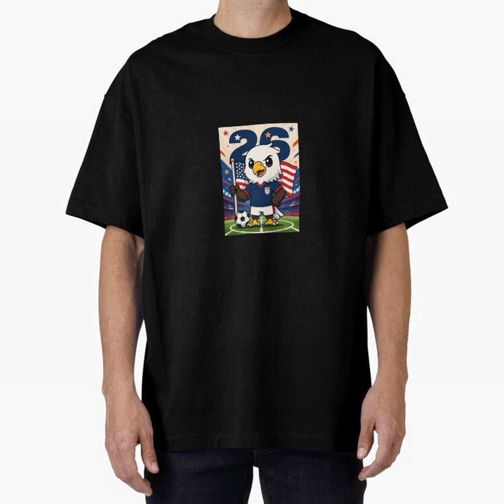Patriotic Eagle Soccer USA Mascot Classic T-Shirt Show Your Love for FIFA World Cup 2026 USA Canada Mexico with CR7 and Messi, England, France and Netherlands Energy, Soccer Culture, Superstar Moments, National Team Dreams and Competitive Fire;