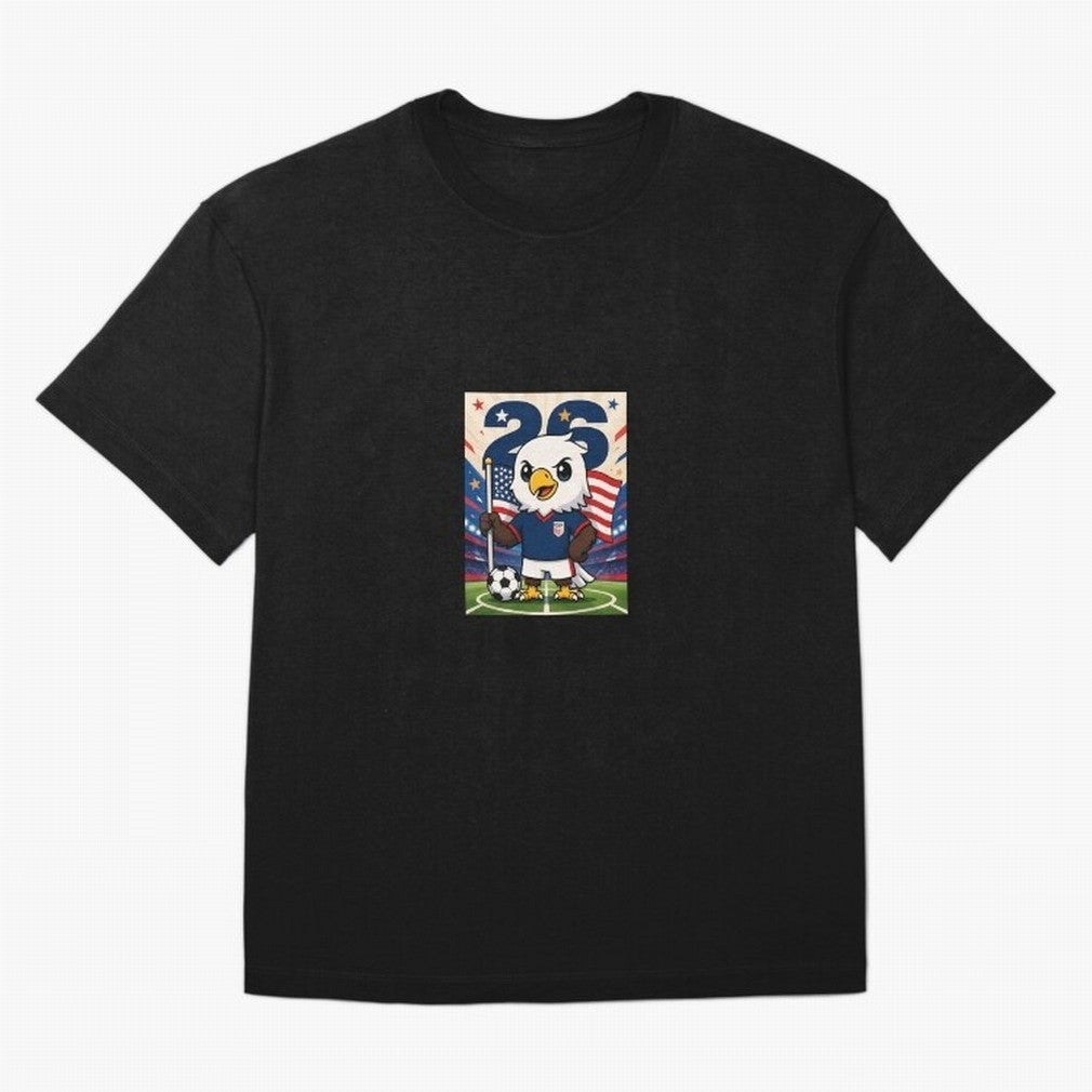 Patriotic Eagle Soccer USA Mascot Classic T-Shirt Show Your Love for FIFA World Cup 2026 USA Canada Mexico with CR7 and Messi, England, France and Netherlands Energy, Soccer Culture, Superstar Moments, National Team Dreams and Competitive Fire;