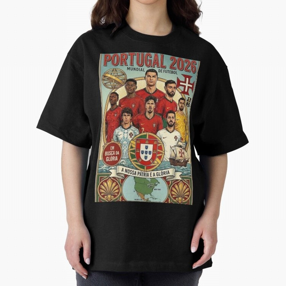 Portugal 2026 ¨C In Search of Glory Classic T-Shirt Treasure Global Football Passion for FIFA World Cup 2026, Driven by Messi, CR7 and Mbappe, Spain and Netherlands, Worldwide Fan Energy, Dramatic Goals, Stadium Lights and Championship