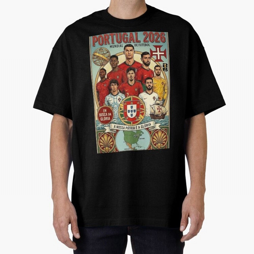 Portugal 2026 ¨C In Search of Glory Classic T-Shirt Treasure Global Football Passion for FIFA World Cup 2026, Driven by Messi, CR7 and Mbappe, Spain and Netherlands, Worldwide Fan Energy, Dramatic Goals, Stadium Lights and Championship
