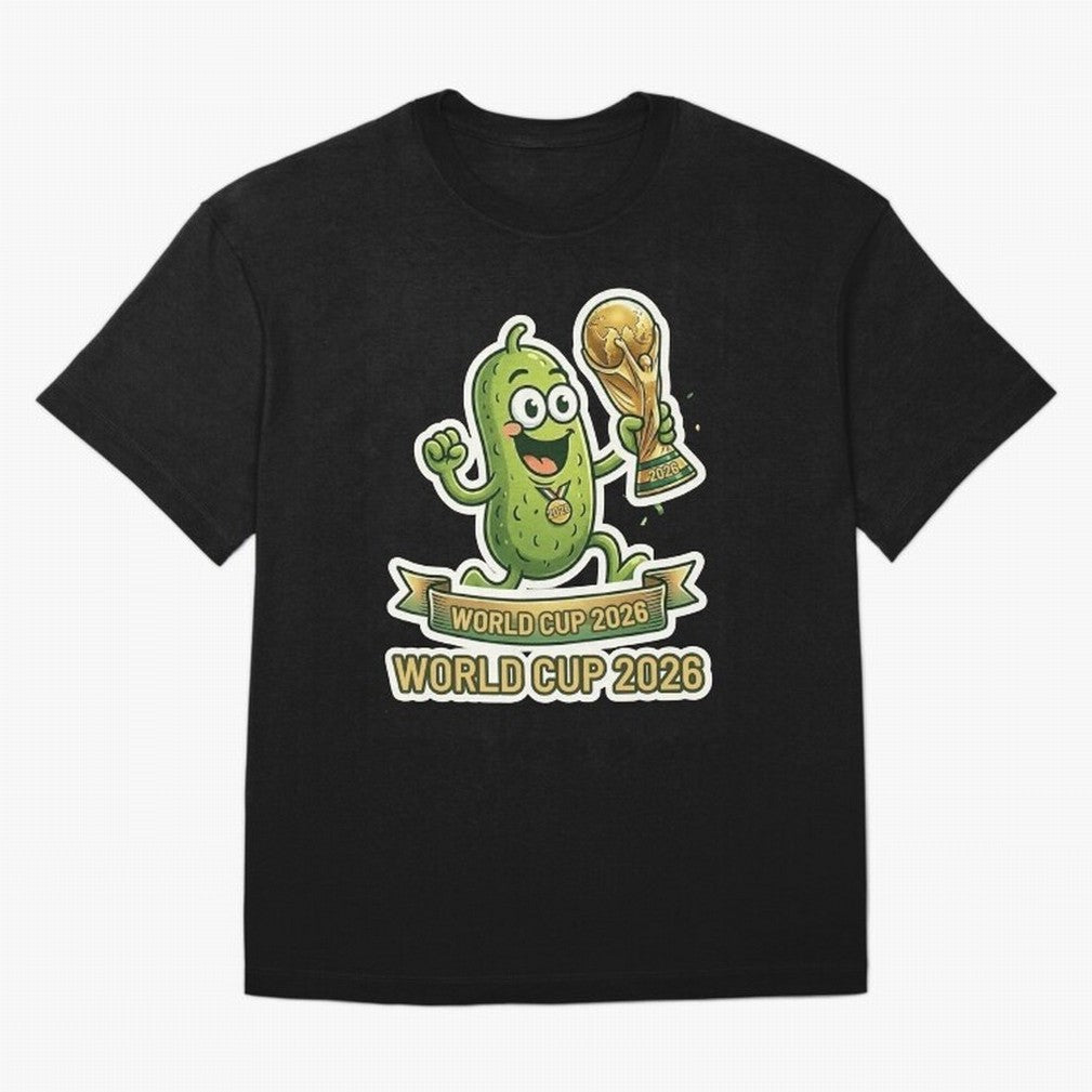 World Cup 2026 Pickle Champion Shirt ¨C Funny Soccer Pickle Mascot Holding Trophy, Cute Football Cartoon Design for Fans Sticker Mug Classic T-Shirt Upgrade FIFA World Cup 2026 Made for Mbappe and Neymar, Germany Energy, Stadium Memories, Football
