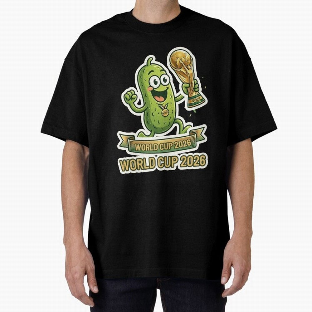 World Cup 2026 Pickle Champion Shirt ¨C Funny Soccer Pickle Mascot Holding Trophy, Cute Football Cartoon Design for Fans Sticker Mug Classic T-Shirt Upgrade FIFA World Cup 2026 Made for Mbappe and Neymar, Germany Energy, Stadium Memories, Football