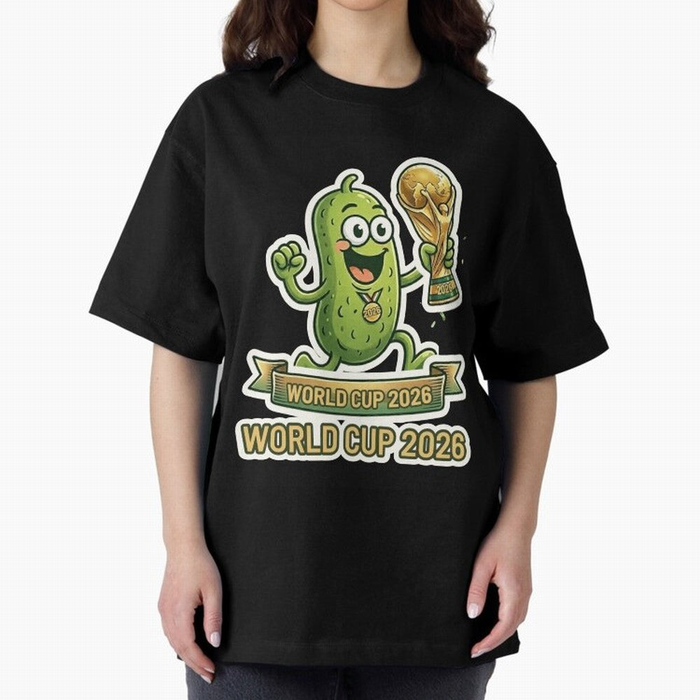 World Cup 2026 Pickle Champion Shirt ¨C Funny Soccer Pickle Mascot Holding Trophy, Cute Football Cartoon Design for Fans Sticker Mug Classic T-Shirt Upgrade FIFA World Cup 2026 Made for Mbappe and Neymar, Germany Energy, Stadium Memories, Football