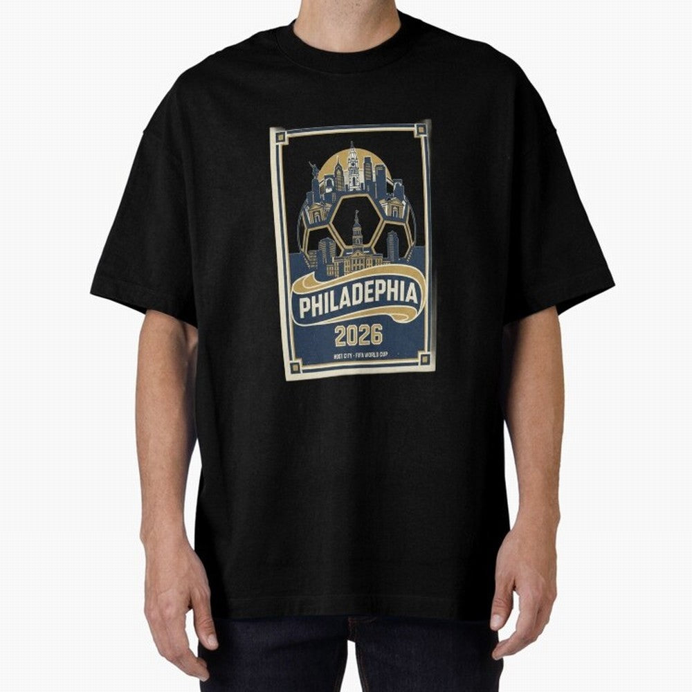 Philadelphia 2026 ¨C Vintage Soccer Host City Tee Classic T-Shirt Show Support during FIFA World Cup 2026 Centered on Cristiano Ronaldo, France Energy, Championship Spirit, Famous Goals, Roaring Crowds and International Football Unity; Ideal for
