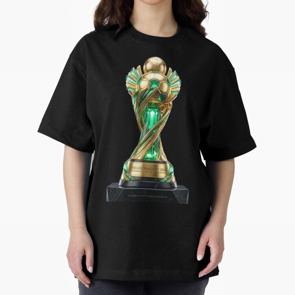 The Golden Glory 2026 - Futurist Soccer Trophy Classic T-Shirt Support Your Favorite Stars during FIFA World Cup 2026 USA Canada Mexico Driven by Messi, CR7 and Mbappe, France Energy, Stadium Chants, National Pride, Trophy Dreams and Unforgettable