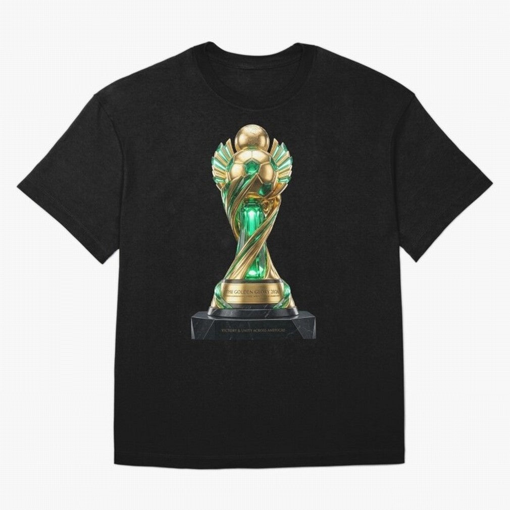 The Golden Glory 2026 - Futurist Soccer Trophy Classic T-Shirt Support Your Favorite Stars during FIFA World Cup 2026 USA Canada Mexico Driven by Messi, CR7 and Mbappe, France Energy, Stadium Chants, National Pride, Trophy Dreams and Unforgettable