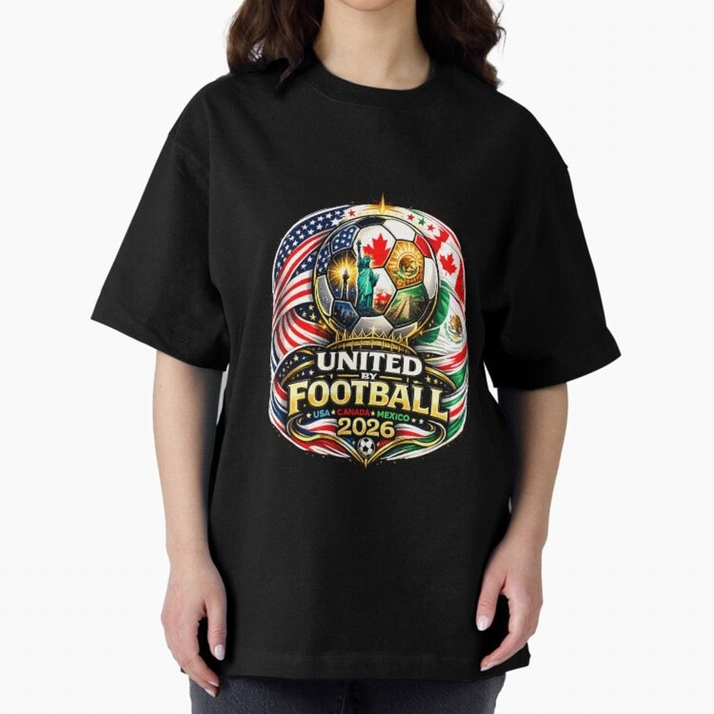 United By Football 2026 USA Canada Mexico Classic T-Shirt Experience the Global Stage of Match Day Hype around FIFA World Cup 2026, Cristiano Ronaldo, Portugal, Spain and Germany, Supporter Pride, Iconic Celebrations, Legendary Names and Global