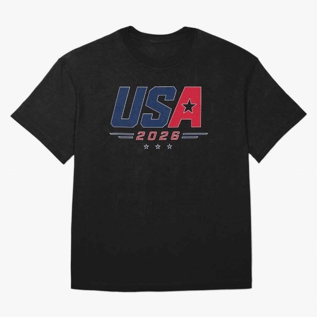 USA 2026 Soccer Fan Shirt | American Football Supporter Minimal Design Classic T-Shirt Celebrate Unforgettable Nights in Match Day Hype around FIFA World Cup 2026 Group Stage, Haaland and Mbappe, Argentina, Worldwide Fan Energy, Dramatic Goals,