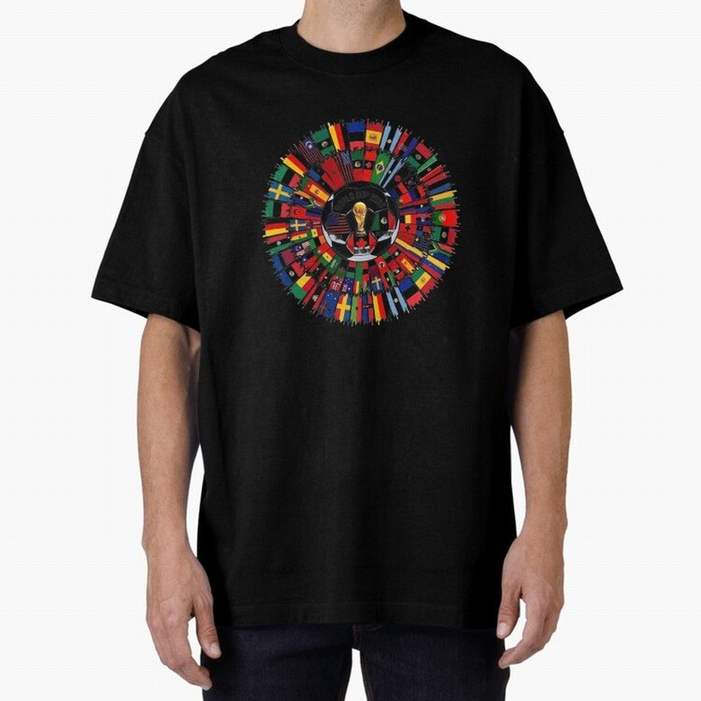 Vibrant 2026 World Cup International Flag Splash Classic T-Shirt Celebrate Soccer Greatness during FIFA World Cup 2026 Spirit, Capturing Portugal, Cristiano Ronaldo, Sports Nostalgia, International Competition, Famous Players and Unforgettable