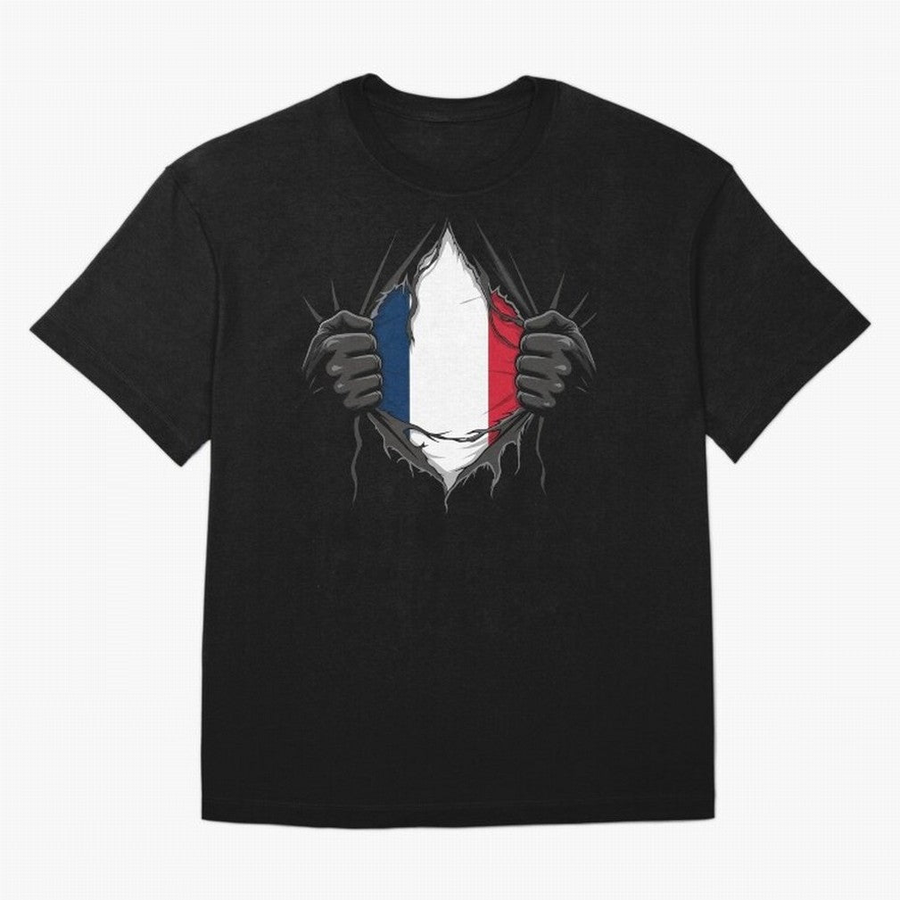 France Flag - National Team Fans Classic T-Shirt Stand Proud for Global Football Passion for FIFA World Cup 2026, Built around Mbappe and Neymar, England and Germany, Sports Nostalgia, International Competition, Famous Players and Unforgettable