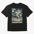 Argentina Cat World Cup 2026 ¨C Geometric Football Art Classic T-Shirt Show Your Stadium Side during FIFA World Cup 2026 Spirit, Built around Netherlands, CR7 and Messi, Soccer Culture, Superstar Moments, National Team Dreams and Competitive Fire;