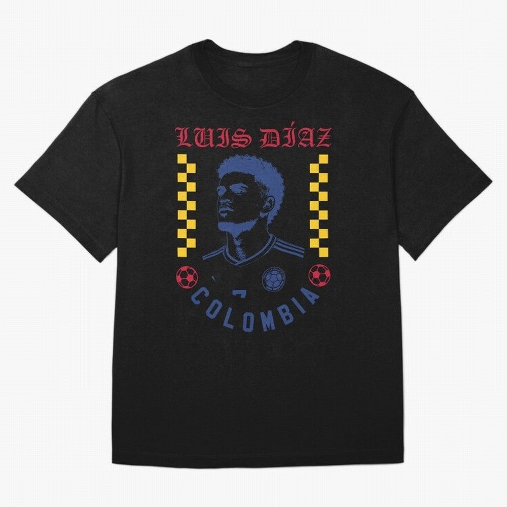 Luis D¨ªaz Colombia Soccer Star Retro Football Fan Design Classic T-Shirt Celebrate the Biggest Stage of FIFA World Cup 2026 for Fans of Messi, Neymar and Mbappe and Argentina, France and Brazil, Bringing Classic Soccer Heritage, Championship