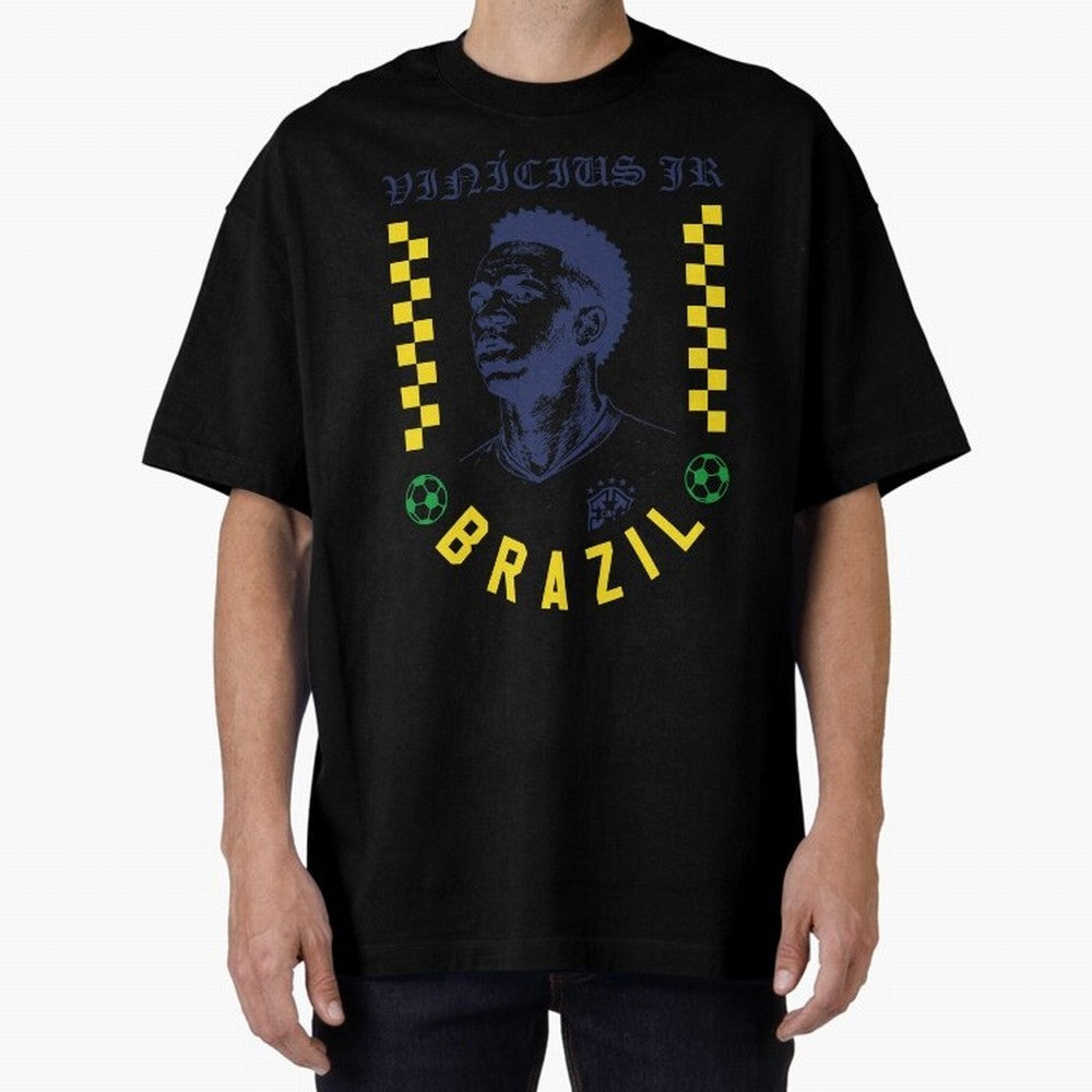 Vin¨ªcius Jr Brazil Soccer Legend Retro Football Fan Design Classic T-Shirt Turn Up for the FIFA World Cup 2026 Journey through Messi, Neymar and Mbappe Highlights, France and Portugal Pride, Championship Spirit, Famous Goals, Roaring Crowds and