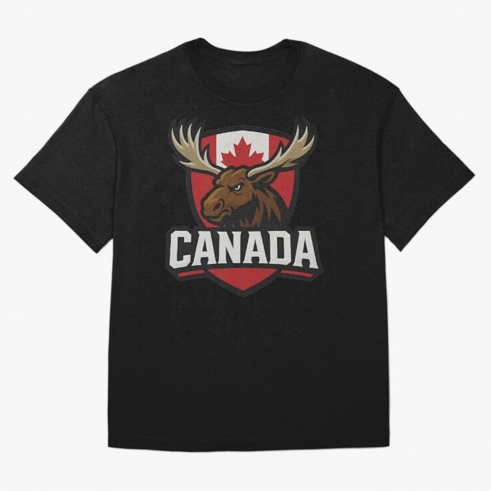 Canada Moose Sports Logo T-Shirt ¨C Canadian Flag Maple Leaf Emblem | 2026 World Cup Supporter Classic T-Shirt Honor the FIFA World Cup 2026 USA Canada Mexico Journey through Messi, Neymar and Mbappe Highlights, Argentina and Brazil Pride, Match