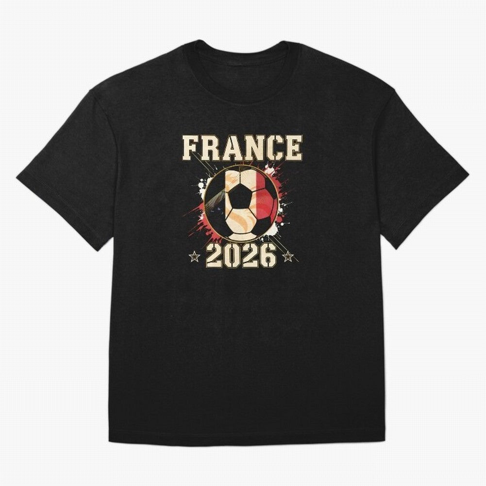 Front Print France Soccer World Cup 2026 - French Fan Gift T-Shirt_84561762 Classic T-Shirt Bring a Champion Mindset to FIFA World Cup 2026 Highlighting Cristiano Ronaldo, Haaland and CR7, Argentina and Brazil Energy, Vintage Soccer Flavor, Modern