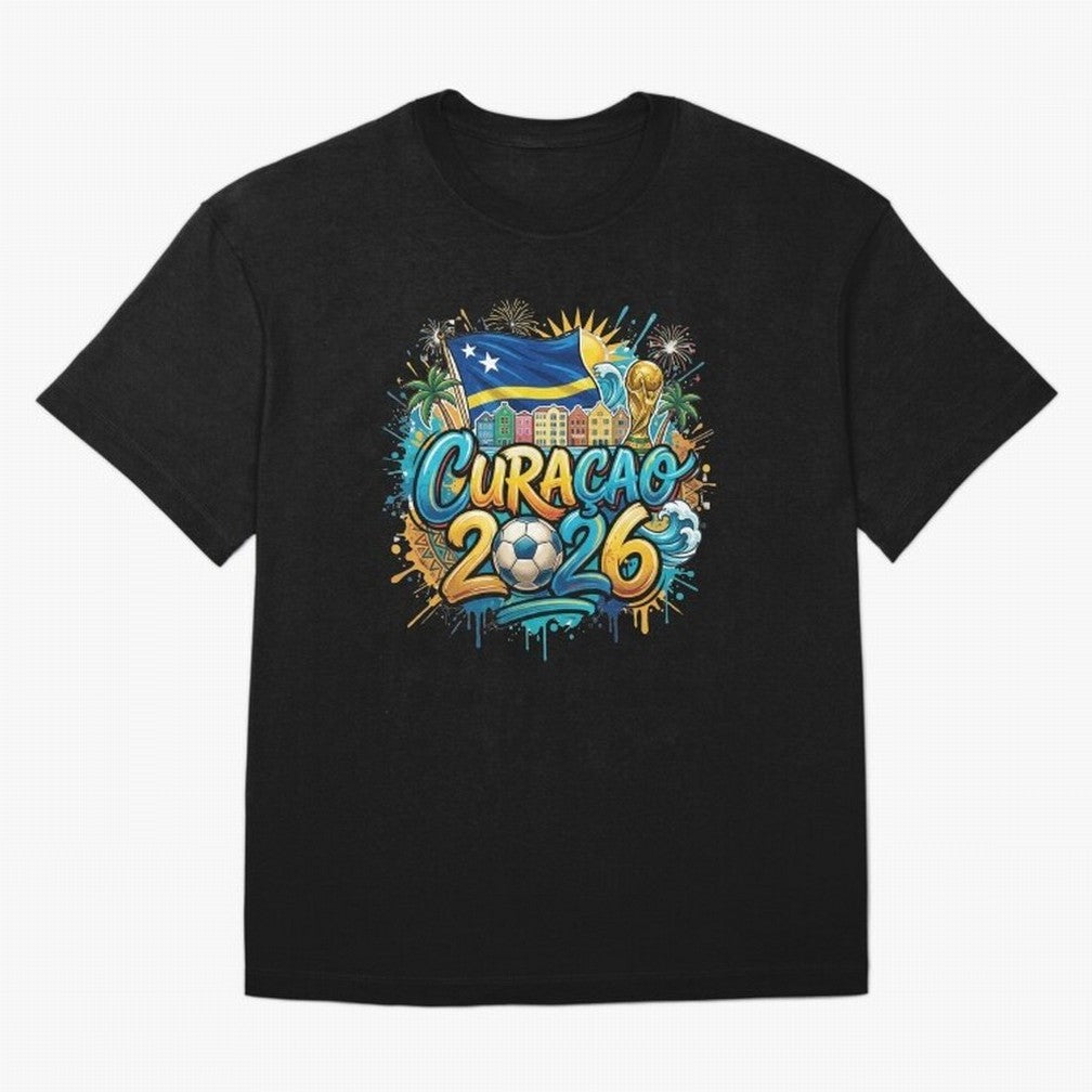 Curacao World Cup 2026 Football Legacy Classic T-Shirt Honor Football Greatness during Global Football Passion for FIFA World Cup 2026, Highlighting Cristiano Ronaldo, Haaland and CR7, France, Sports Nostalgia, International Competition, Famous