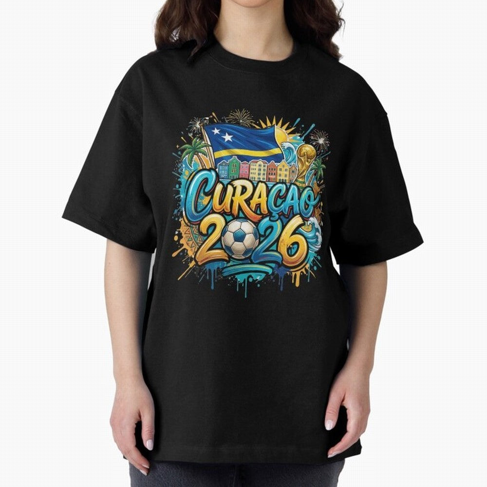 Curacao World Cup 2026 Football Legacy Classic T-Shirt Honor Football Greatness during Global Football Passion for FIFA World Cup 2026, Highlighting Cristiano Ronaldo, Haaland and CR7, France, Sports Nostalgia, International Competition, Famous