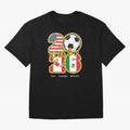 Usa Canada Mexico Soccer 2026 Oversized T-Shirt Bring FIFA World Cup 2026 Spirit, Made for England, France and Netherlands, Mbappe and Neymar, Supporter Pride, Iconic Celebrations, Legendary Names and Global Match Day Energy; Created for Match Day