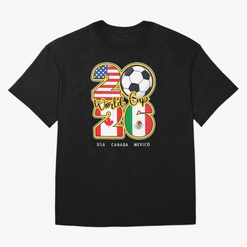 Usa Canada Mexico Soccer 2026 Oversized T-Shirt Bring FIFA World Cup 2026 Spirit, Made for England, France and Netherlands, Mbappe and Neymar, Supporter Pride, Iconic Celebrations, Legendary Names and Global Match Day Energy; Created for Match Day