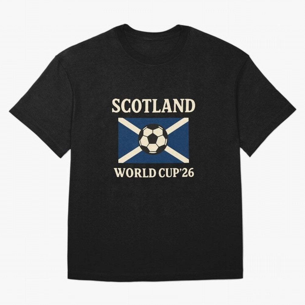 Scotland World Cup 2026 Oversized T-Shirt Experience the Global Stage of FIFA World Cup 2026 Spirit, Connected to Argentina, Messi, Neymar and Mbappe, Goal Celebration Energy, Supporter Heritage, Football Icons and Worldwide Tournament Joy; Ideal