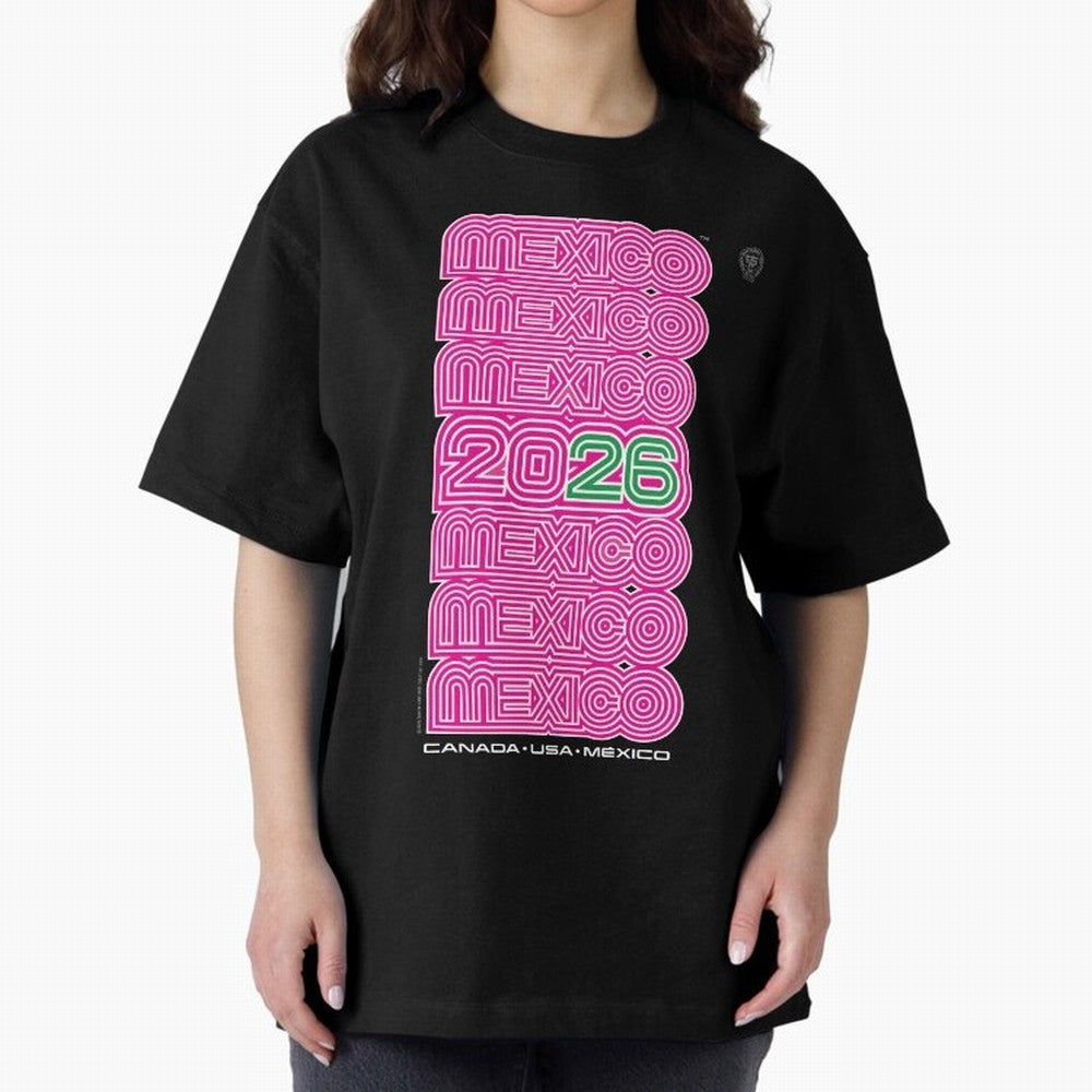 Mexico Retro Soccer 26 ¨C Canada USA Mexico 26¨C Bold Vintage Typography Oversized T-Shirt Feel the Roar of Match Day Hype around FIFA World Cup 2026 USA Canada Mexico, Cristiano Ronaldo, Haaland and CR7, Germany, Football Passion, Legendary