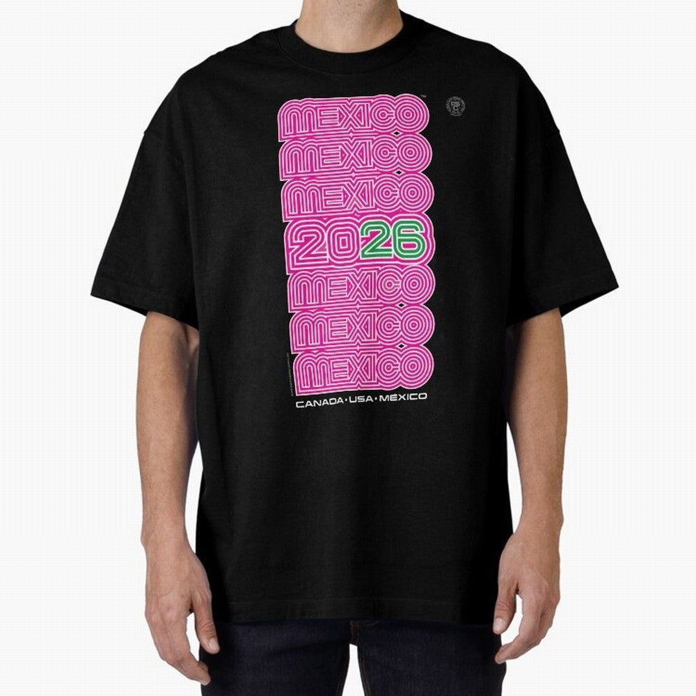 Mexico Retro Soccer 26 ¨C Canada USA Mexico 26¨C Bold Vintage Typography Oversized T-Shirt Feel the Roar of Match Day Hype around FIFA World Cup 2026 USA Canada Mexico, Cristiano Ronaldo, Haaland and CR7, Germany, Football Passion, Legendary