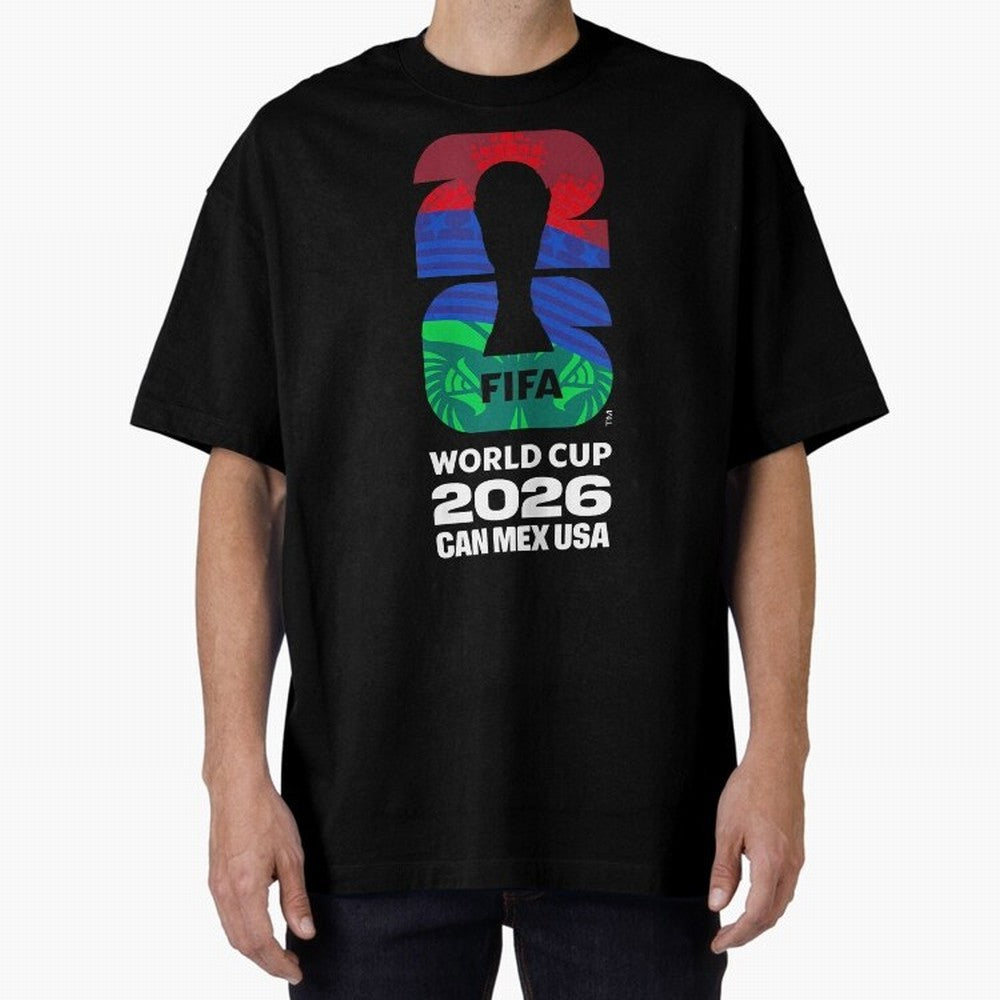 World Cup26 Host Country Logo Flags Oversized T-Shirt Honor Football Greatness during Match Day Hype around FIFA World Cup 2026, Haaland and Mbappe, Argentina and Brazil, Fan Favorite Moments, National Team Passion, Big Match Drama and Soccer