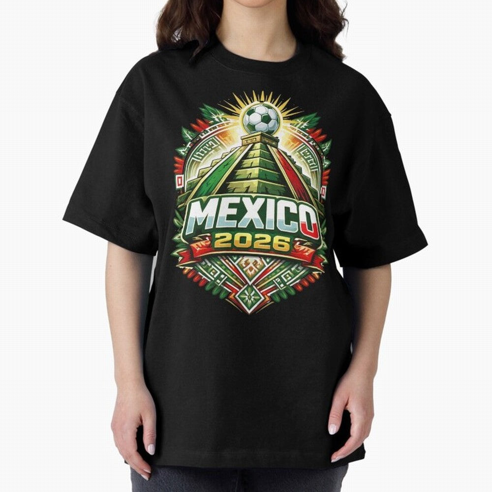 Mexico Soccer 2026 Art Oversized T-Shirt Discover Match Day Hype around FIFA World Cup 2026, Messi, Brazil, Portugal and Argentina, Fan Favorite Moments, National Team Passion, Big Match Drama and Soccer History; Perfect for Fans, Collectors,