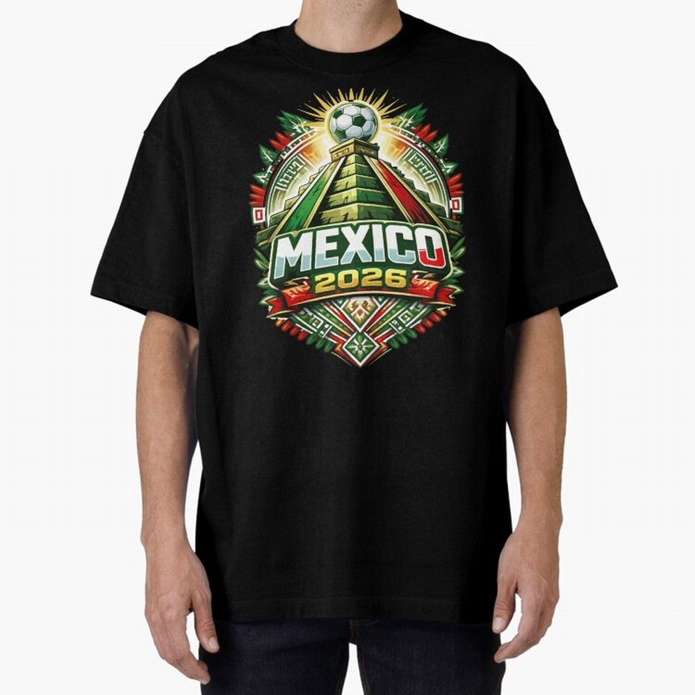 Mexico Soccer 2026 Art Oversized T-Shirt Discover Match Day Hype around FIFA World Cup 2026, Messi, Brazil, Portugal and Argentina, Fan Favorite Moments, National Team Passion, Big Match Drama and Soccer History; Perfect for Fans, Collectors,