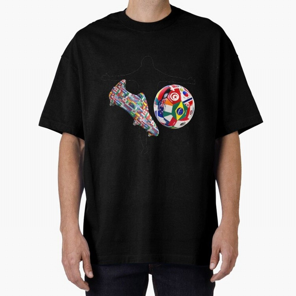 world cup Oversized T-Shirt Bring Global Tournament Vibes to FIFA World Cup 2026 Group Stage for Fans of CR7 and Argentina, France and Brazil, Bringing Supporter Pride, Iconic Celebrations, Legendary Names and Global Match Day Energy; Made for