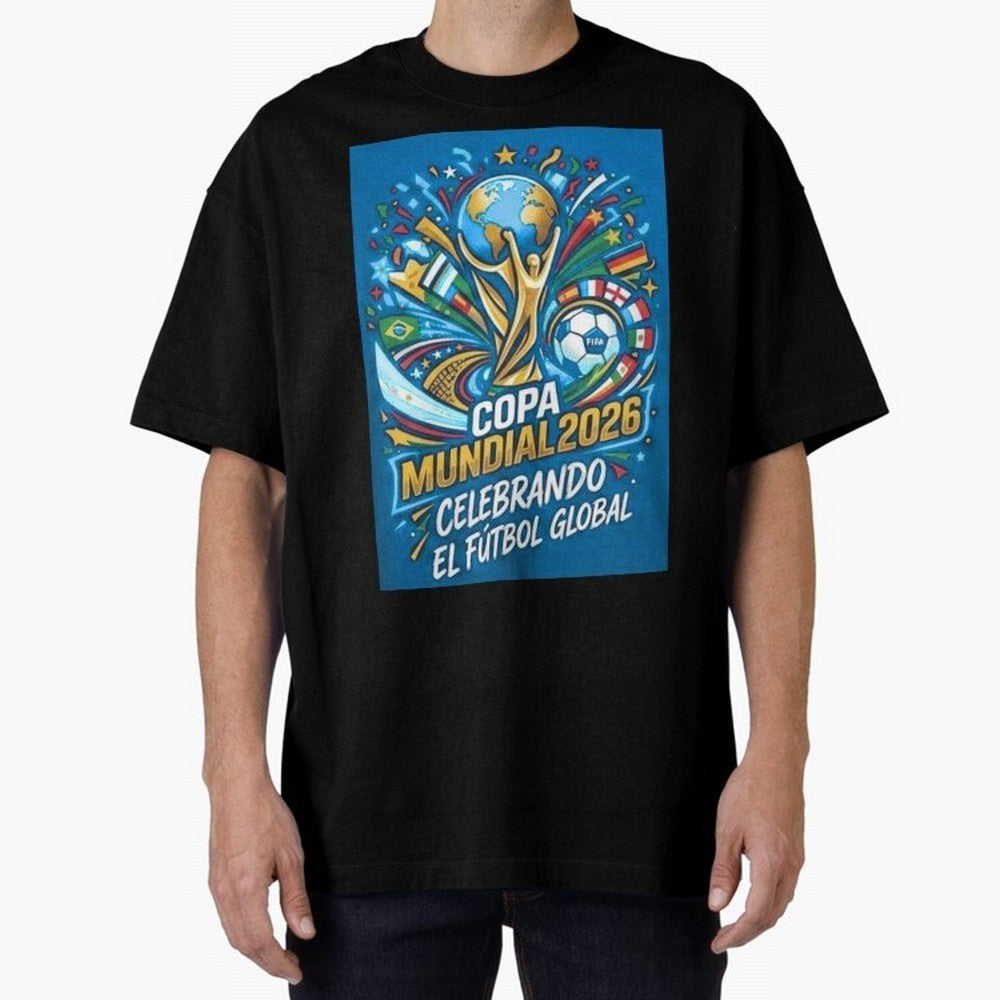 World Cup Oversized T-Shirt Relive the Noise and Pride of FIFA World Cup 2026 Inspired by Haaland, Portugal, Spain and Germany Energy, Game Day Rituals, Football Legends, Country Pride and the Road to the Final; Perfect for People Who Love