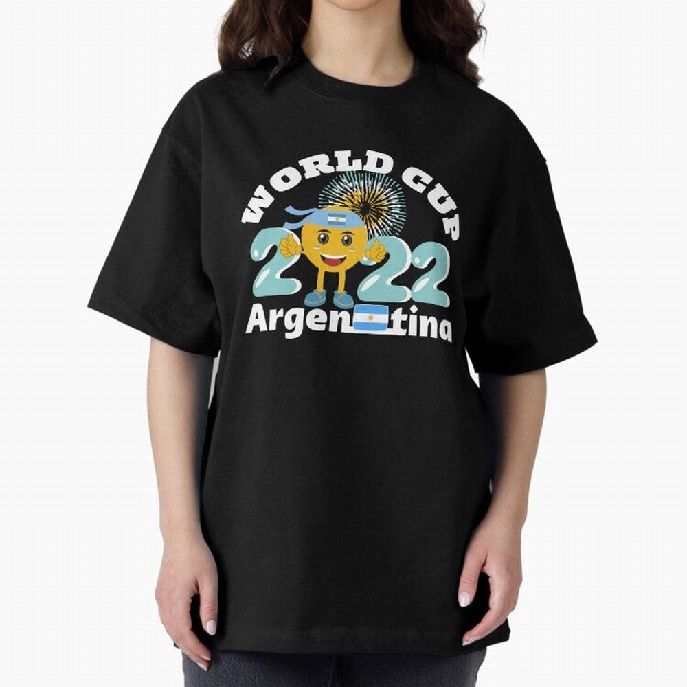 Football World Cup 2022 Winner. Argentina 2022. Oversized T-Shirt Celebrate Classic Football Spirit in FIFA World Cup 2026 USA Canada Mexico for Fans of Neymar and France and Portugal, Bringing Global Supporter Spirit, Legendary Goals, National