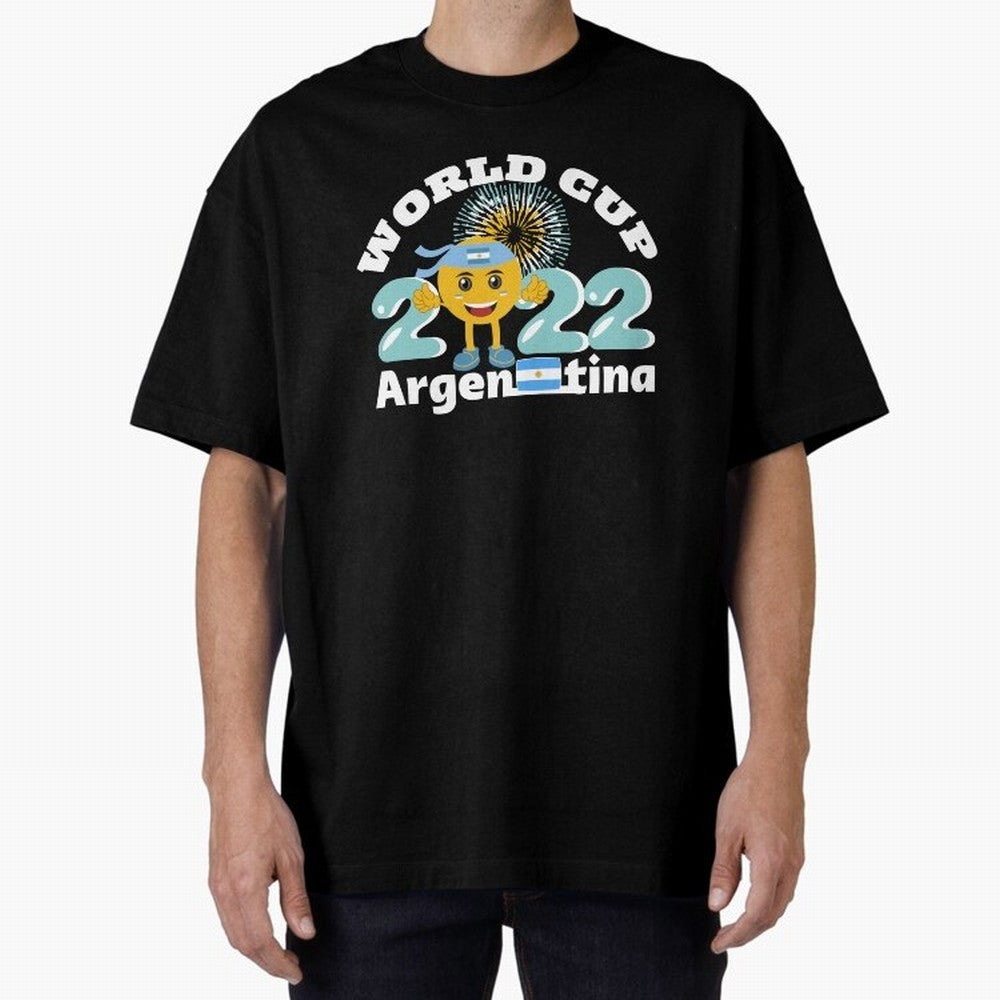 Football World Cup 2022 Winner. Argentina 2022. Oversized T-Shirt Celebrate Classic Football Spirit in FIFA World Cup 2026 USA Canada Mexico for Fans of Neymar and France and Portugal, Bringing Global Supporter Spirit, Legendary Goals, National