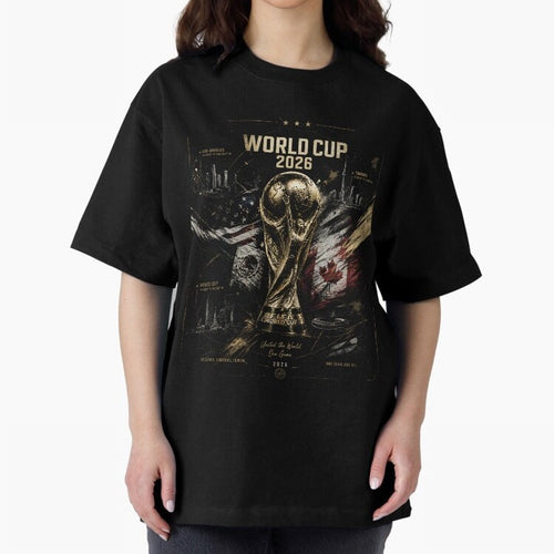 2026 FIFA World Cup Oversized T-Shirt Celebrate Unforgettable Nights in Global Football Passion for FIFA World Cup 2026 Group Stage, Inspired by Neymar, England and Germany, Sports Nostalgia, International Competition, Famous Players and