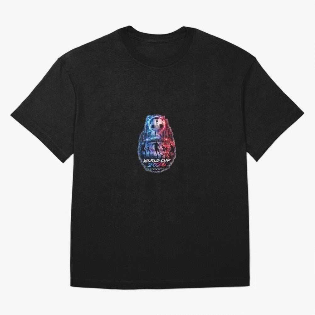 Copy of World Cup 2026 ¨C United Passion ?? | Neon Football Design Oversized T-Shirt Celebrate Football Heritage in FIFA World Cup 2026 USA Canada Mexico Highlighting Haaland and Mbappe, Argentina and Brazil Energy, Championship Spirit, Famous
