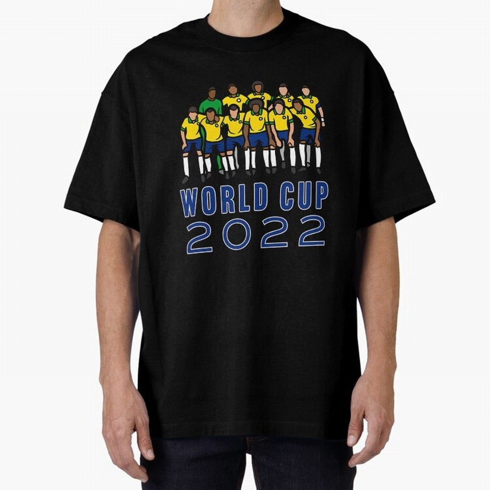 World Cup 2022 Oversized T-Shirt Show Match Day Excitement for FIFA World Cup 2026 Group Stage Spirit, Connected to Brazil, CR7, Classic Soccer Heritage, Championship Pressure, Fan Loyalty and International Pride; Built for Supporters Chasing