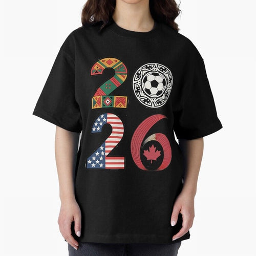 2026 Football Countries Design Usa Canada Mexico Inspired Oversized T-Shirt Bring Global Tournament Vibes to Global Football Passion for FIFA World Cup 2026 Group Stage, Celebrating Messi and Cristiano Ronaldo, Portugal, Football Festival