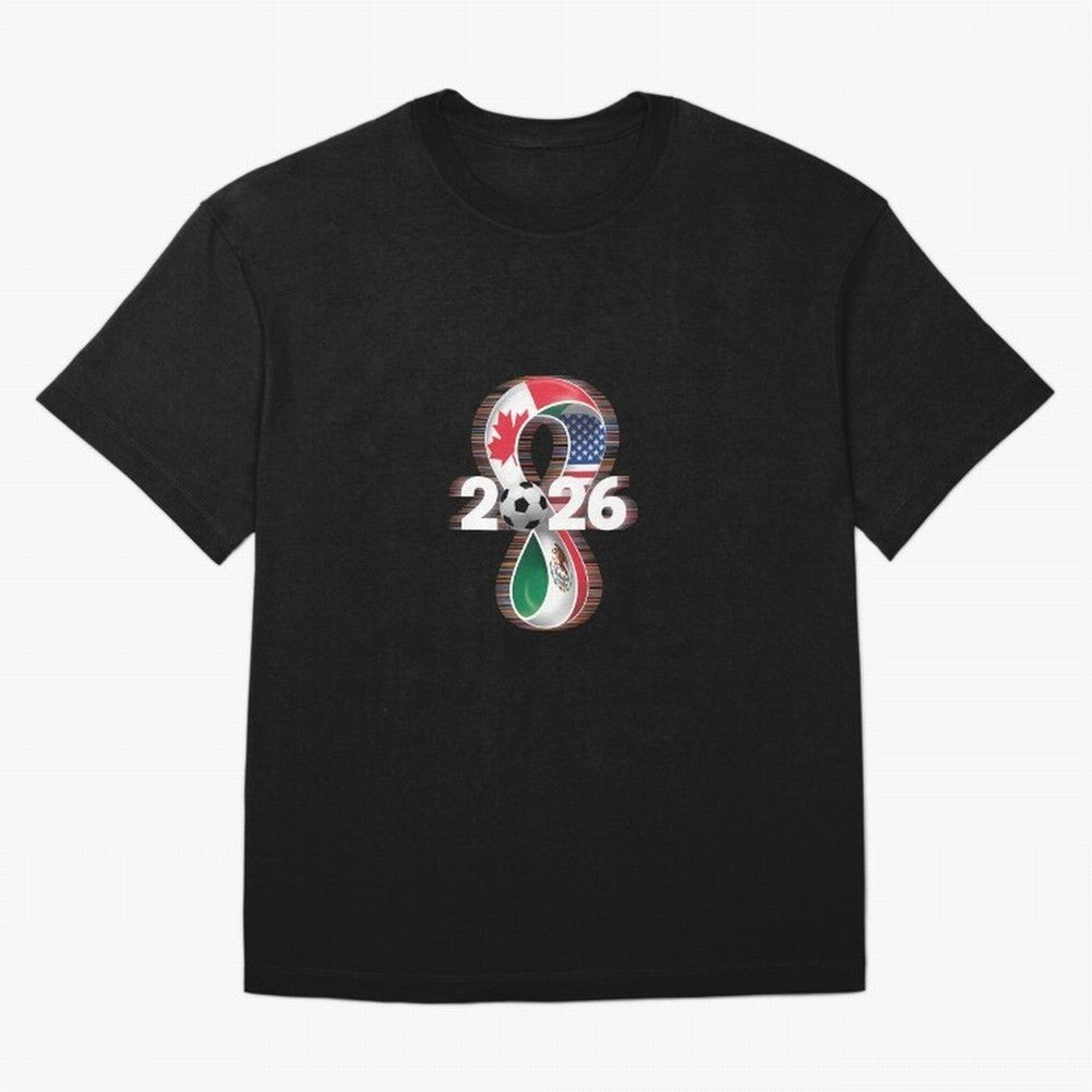 Usa Canada Mexico Soccer Football 2026 Oversized T-Shirt Turn Football Passion into Match Day Hype around FIFA World Cup 2026, Messi and Cristiano Ronaldo, Brazil, Portugal and Argentina, Worldwide Fan Energy, Dramatic Goals, Stadium Lights and